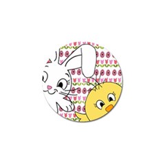 Easter Bunny And Chick  Golf Ball Marker (4 Pack) by Valentinaart