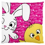 Easter bunny and chick  Standard Flano Cushion Case (Two Sides) Front