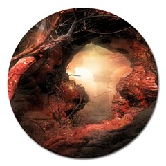 3d Illustration Of A Mysterious Place Magnet 5  (round) by Nexatart