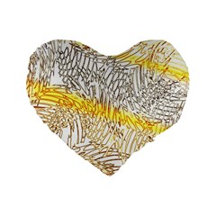 Abstract Composition Digital Processing Standard 16  Premium Flano Heart Shape Cushions by Nexatart