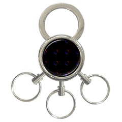 Tranquil Abstract Pattern 3-ring Key Chains by Nexatart