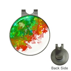 Digitally Painted Messy Paint Background Textur Hat Clips With Golf Markers by Nexatart