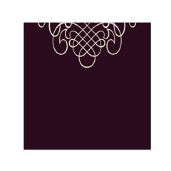 Black Cherry Scrolls Purple Small Satin Scarf (square) by Mariart