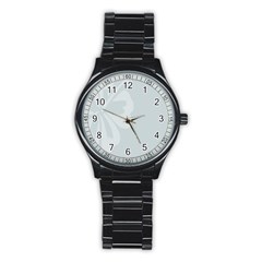 Hibiscus Sakura Glacier Gray Stainless Steel Round Watch