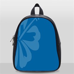 Hibiscus Sakura Classic Blue School Bags (small)  by Mariart