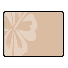 Hibiscus Sakura Toasted Almond Grey Double Sided Fleece Blanket (small)  by Mariart