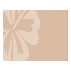 Hibiscus Sakura Toasted Almond Grey Double Sided Flano Blanket (large)  by Mariart