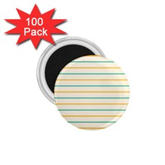 Horizontal Line Yellow Blue Orange 1 75  Magnets (100 Pack) 