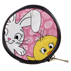 Easter Bunny And Chick  Mini Makeup Bags by Valentinaart