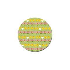 Easter - Chick And Tulips Golf Ball Marker (10 Pack) by Valentinaart