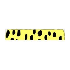 Leopard Polka Dot Yellow Black Flano Scarf (mini) by Mariart