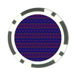 Split Diamond Blue Purple Woven Fabric Poker Chip Card Guard (10 pack) Back