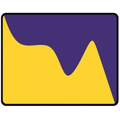 Purple Yellow Wave Fleece Blanket (medium)  by Mariart