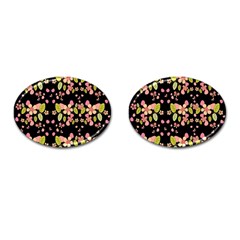 Floral Pattern Cufflinks (oval) by Valentinaart