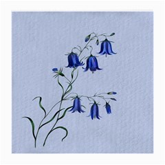 Floral Blue Bluebell Flowers Watercolor Painting Medium Glasses Cloth (2-side) by Nexatart