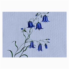 Floral Blue Bluebell Flowers Watercolor Painting Large Glasses Cloth by Nexatart