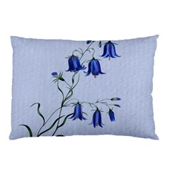 Floral Blue Bluebell Flowers Watercolor Painting Pillow Case (two Sides) by Nexatart