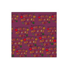 Happy Mothers Day Text Tiling Pattern Satin Bandana Scarf by Nexatart