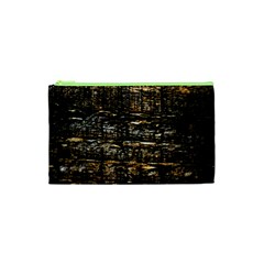 Wood Texture Dark Background Pattern Cosmetic Bag (xs) by Nexatart