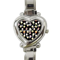 Cupcakes Pattern Heart Italian Charm Watch by Valentinaart