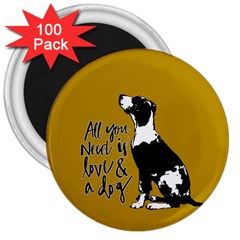 Dog Person 3  Magnets (100 Pack) by Valentinaart