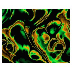 Glowing Fractal A Double Sided Flano Blanket (medium)  by Fractalworld