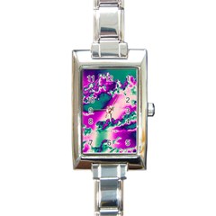 Sky Pattern Rectangle Italian Charm Watch by Valentinaart