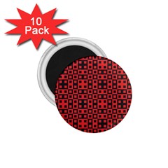 Abstract Background Red Black 1 75  Magnets (10 Pack)  by Nexatart