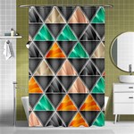 Abstract Geometric Triangle Shape Shower Curtain 48  x 72  (Small)  Curtain(48  X 72 ) - 42.18 x64.8  Curtain(48  X 72 )