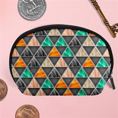 Abstract Geometric Triangle Shape Accessory Pouches (large) 