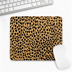 Cheetah Skin Spor Polka Dot Brown Black Dalmantion Large Mousepads by Mariart