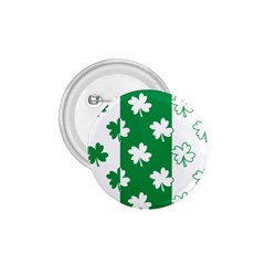 Flower Green Shamrock White 1 75  Buttons