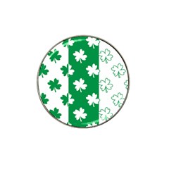 Flower Green Shamrock White Hat Clip Ball Marker (4 Pack) by Mariart