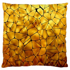 Gold Large Flano Cushion Case (two Sides) by Mariart