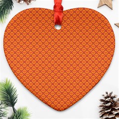 Heart Orange Love Ornament (heart)