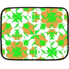 Graphic Floral Seamless Pattern Mosaic Double Sided Fleece Blanket (mini)  by dflcprints