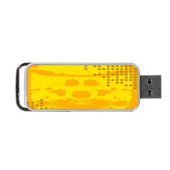 Texture Yellow Abstract Background Portable Usb Flash (one Side) by Nexatart