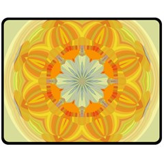 Sunshine Sunny Sun Abstract Yellow Double Sided Fleece Blanket (medium)  by Nexatart