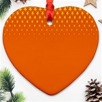 Orange Star Space Ornament (Heart) Front