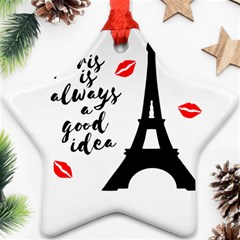 Paris Star Ornament (two Sides) by Valentinaart