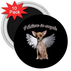 Angel Chihuahua 3  Magnets (10 Pack)  by Valentinaart