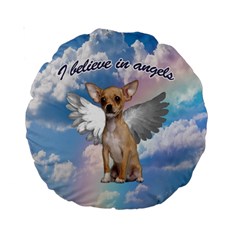 Angel Chihuahua Standard 15  Premium Round Cushions by Valentinaart