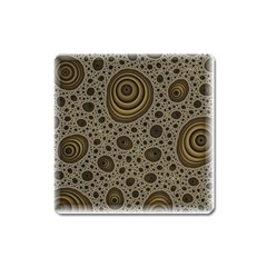 White Vintage Frame With Sepia Targets Square Magnet by Nexatart