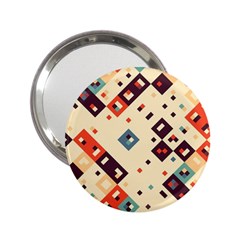 Squares In Retro Colors         2 25  Handbag Mirror by LalyLauraFLM