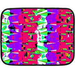 Colorful Glitch Pattern Design Double Sided Fleece Blanket (mini)  by dflcprints