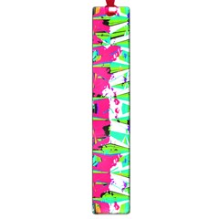 Colorful Glitch Pattern Design Large Book Marks by dflcprints