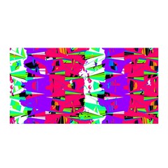 Colorful Glitch Pattern Design Satin Wrap