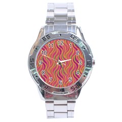 Pattern Stainless Steel Analogue Watch