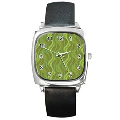 Pattern Square Metal Watch