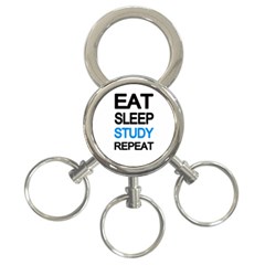 Eat Sleep Study Repeat 3-ring Key Chains by Valentinaart